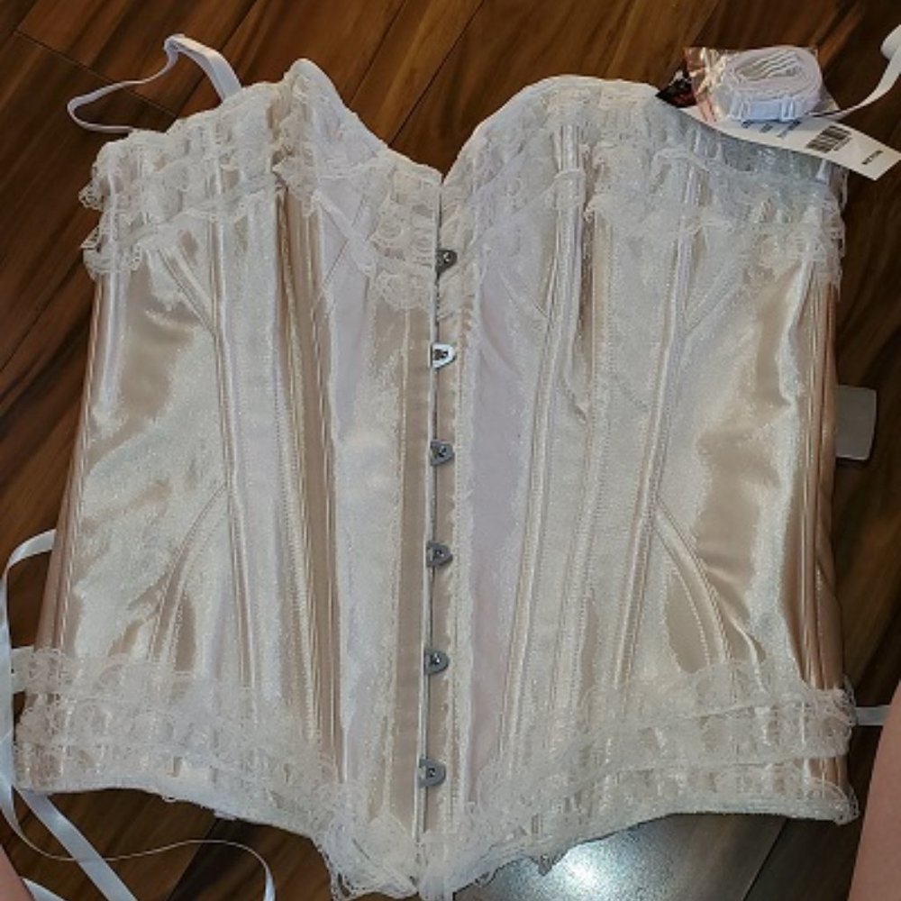 Nwt Womens Corset Bustier Bone in Lace up - Picture 2 of 10